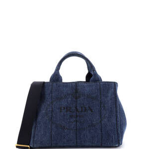 Prada Mini Canapa Convertible Tote Denim